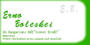 erno bolcskei business card